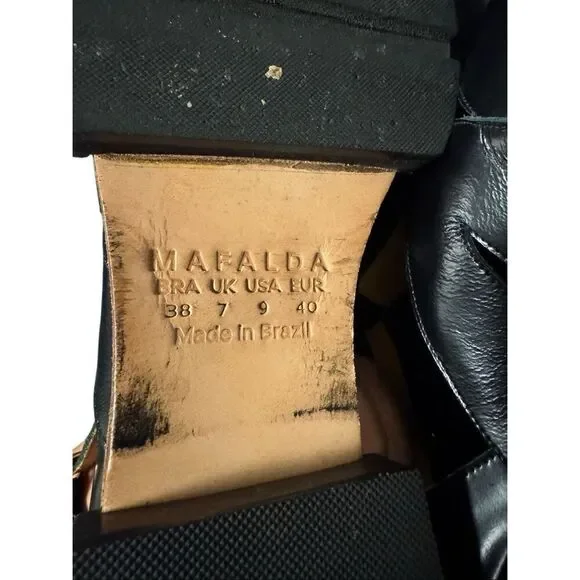 Mafalda size 9 women’s fisherman sandals black Brazil made - EUC - Picture 6 of 8